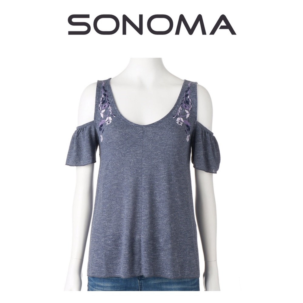 Sonoma Cold-Shoulder Tee Size M